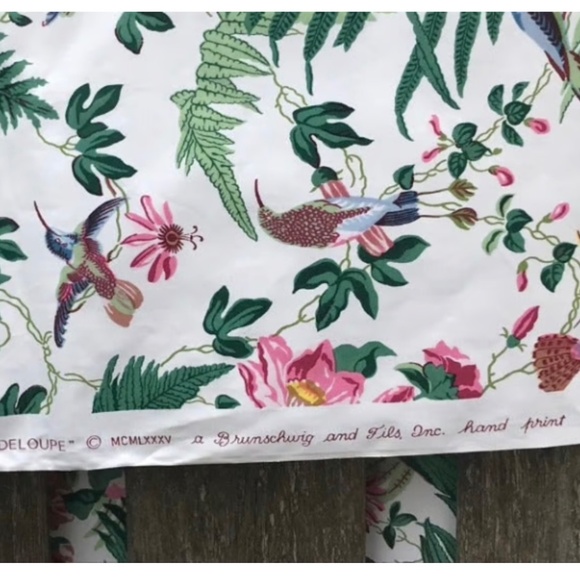 NEW UNUSED Brunschwig & Fils Fabric Guadeloupe 3 yds / 9 feet BRAND Chintz 1985 - Picture 3 of 11